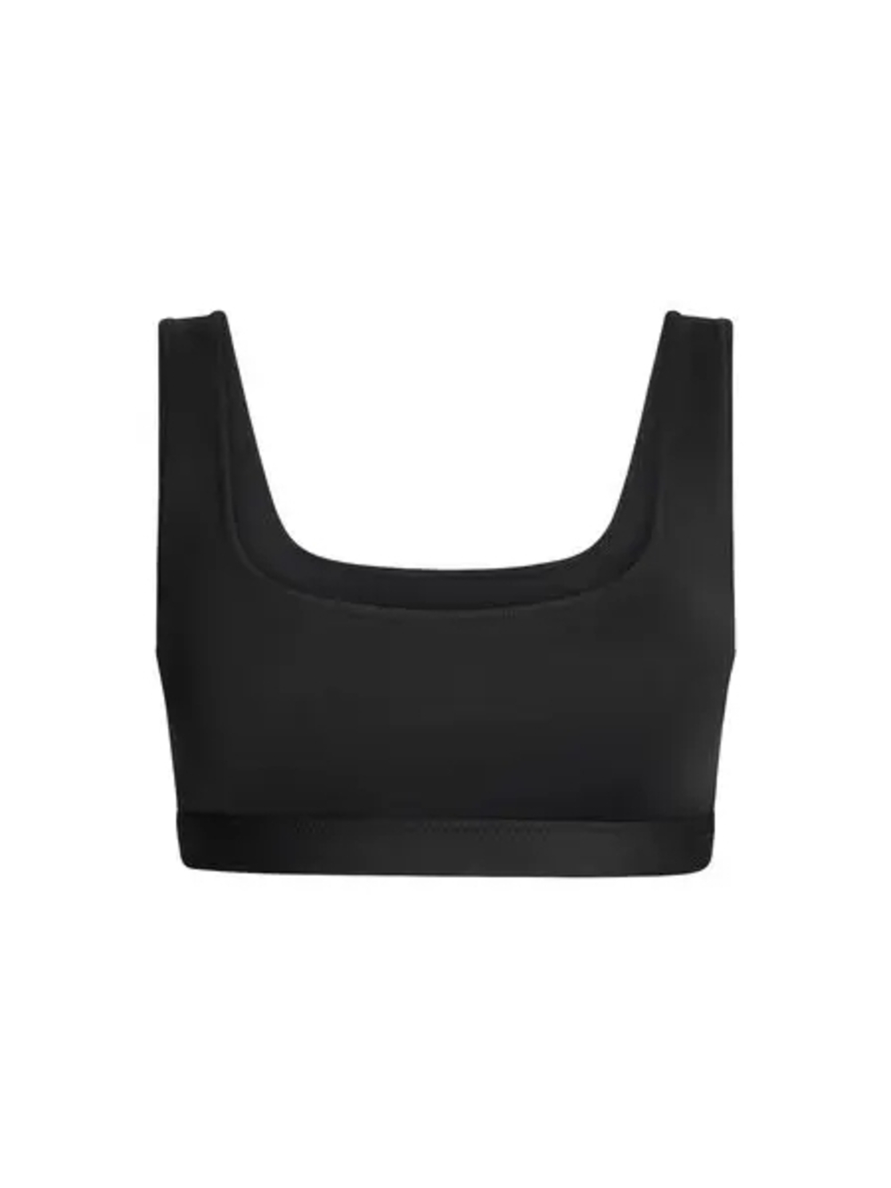 NWT Skims Signature Swim Tank Bikini Top Onyx Black Small